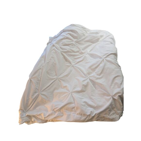 SWEET HOME COLLECTION! SUPER SOFT WHITE, TUFTED, 100% POLY DUVET COVER! SZ FL/QN - Picture 4 of 12